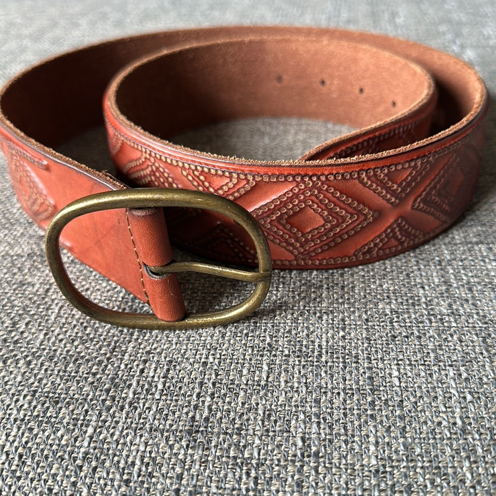 Lucky Brand Medium Belt Tiny Brass Rivet Design